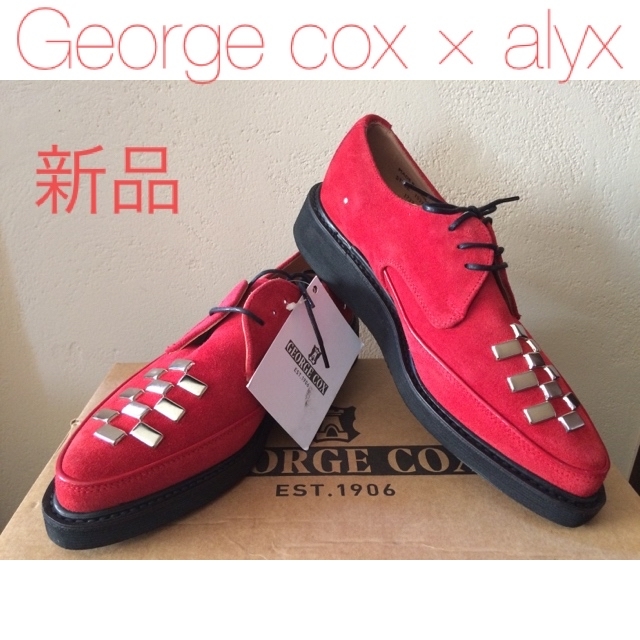 GEORGE COX(ジョージコックス)の新品 ジョージコックス アリクス コラボ スタッズ ラバーソール レザーシューズ レディースの靴/シューズ(ローファー/革靴)の商品写真