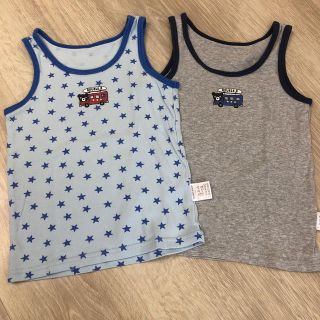 ダブルビー(DOUBLE.B)の美品　ミキハウス　ダブルB 肌着　タンクトップ　110 2枚　シャツ　半袖(Tシャツ/カットソー)