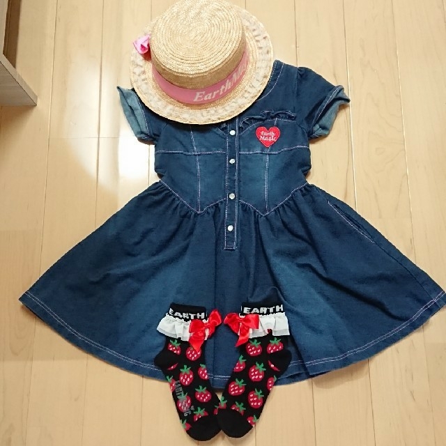 EARTHMAGIC(アースマジック)の売約済みです🥰☘️1日お迎え☘️ キッズ/ベビー/マタニティのキッズ服女の子用(90cm~)(ワンピース)の商品写真