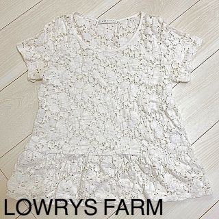 ローリーズファーム(LOWRYS FARM)のLOWRYS FARM レース　ペプラム　トップス(Tシャツ(半袖/袖なし))