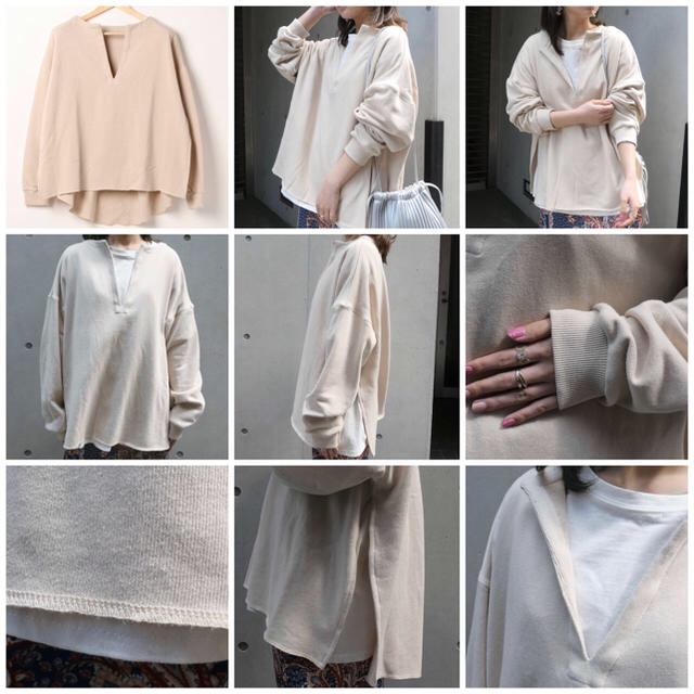 TODAYFUL - キーネックサイドスリット裏毛スウェットプル