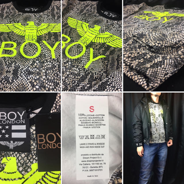 Boy London(ボーイロンドン)の新品 BOY LONDON ボーイ ロンドン スネーク 蛇柄 ロゴ スウェット メンズのトップス(スウェット)の商品写真