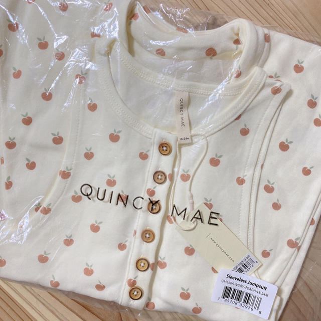 こども ビームス(コドモビームス)のquincy mae ロンパース (Peach／18-24m) キッズ/ベビー/マタニティのベビー服(~85cm)(ロンパース)の商品写真