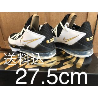 ナイキ(NIKE)のNIKE レブロン17LOW 27.5cm ホワイト　メタリックゴールド(スニーカー)