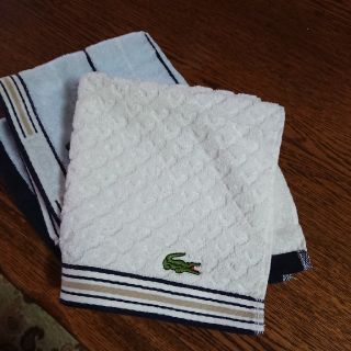 ラコステ(LACOSTE)のハンカチタオル二枚(ハンカチ/ポケットチーフ)