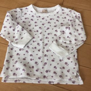 プティマイン(petit main)の花柄ワッフルT  たおちゃ様専用(Tシャツ/カットソー)