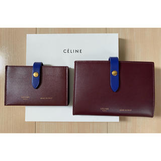 セリーヌ(celine)の【新品 未使用】セリーヌ 財布 カードホルダー セット ボルドー×インディゴ(財布)