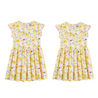 プチバトー(PETIT BATEAU)のマカロン様専用♡3a,5a プチバトー プリント半袖ワンピース_YL(ワンピース)