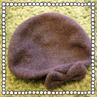 SALE☆ウールリボンベレー(ハンチング/ベレー帽)