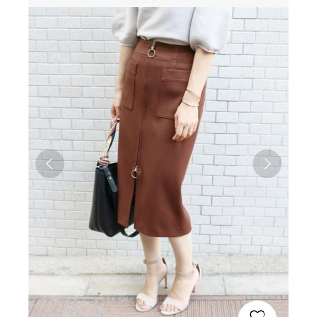 Noble(ノーブル)のNOBLE フープジップタイトスカート レディースのスカート(ロングスカート)の商品写真