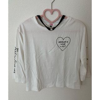 ピンクラテ(PINK-latte)の再値下げ！ピンクラテ チョーカー風 カットソー ホワイト 白 七分丈 XS(Tシャツ/カットソー)