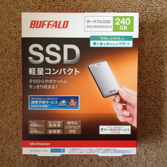 Buffalo(バッファロー)のBuffalo SSD 240GB スマホ/家電/カメラのPC/タブレット(PC周辺機器)の商品写真