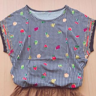 フランシュリッペ(franche lippee)のフランシュリッペ franche lippée ギンガム フルーツ Tシャツ(Tシャツ(半袖/袖なし))