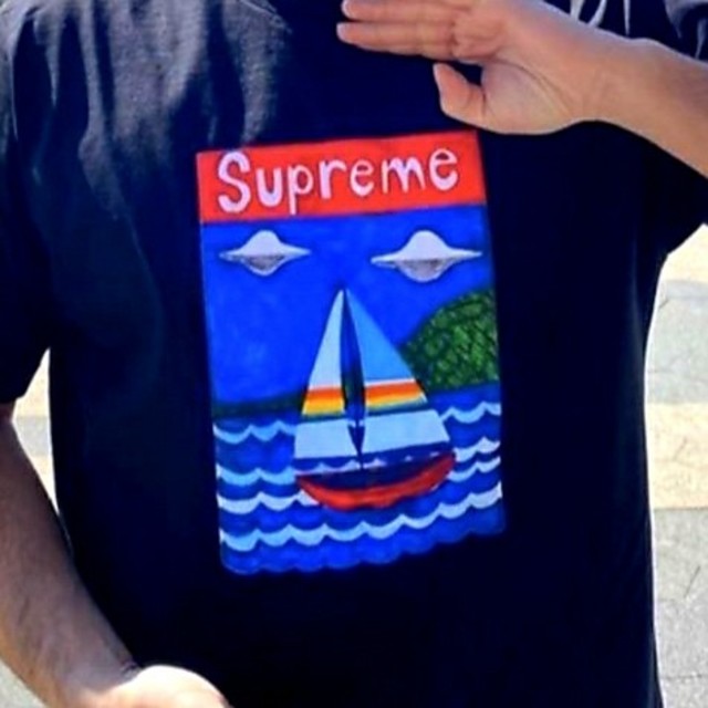 Supreme(シュプリーム)のSupreme Sailboat Tee ネイビー Mサイズ メンズのトップス(Tシャツ/カットソー(半袖/袖なし))の商品写真