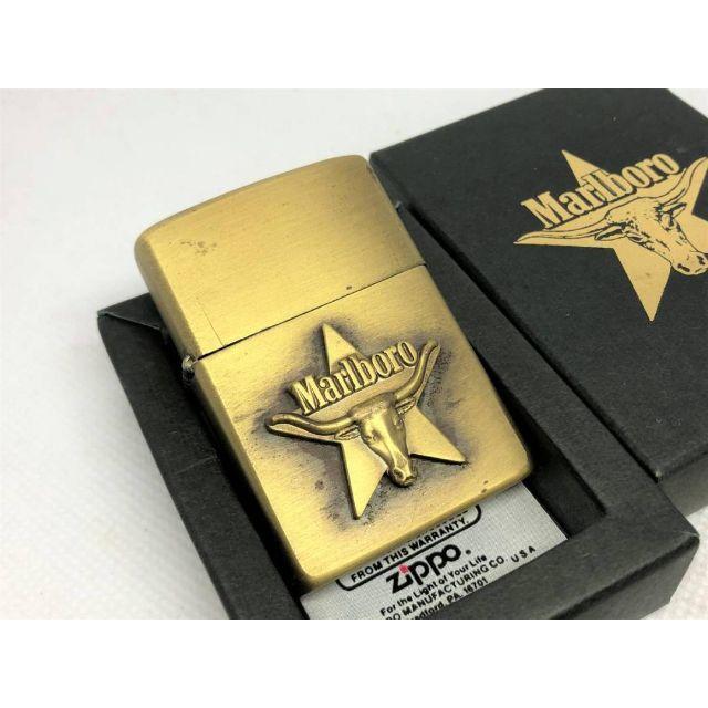 未使用 ジッポー 1980年 非売品 懸賞品 マルボロ ロングホーン ブラス