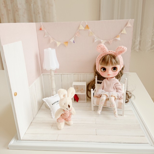 T-ポイント5倍】 組立式ドールハウス No.1 パステルピンクのお部屋