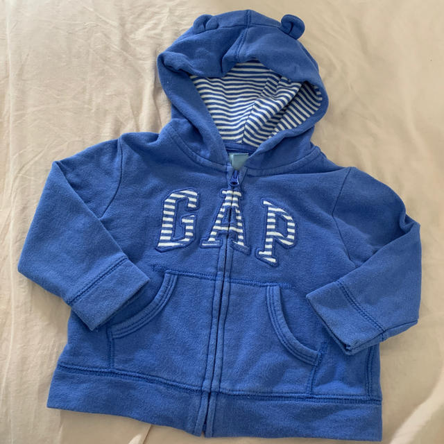 【在庫あり/即出荷可】 babyGAP ブルー　クマパーカー GAP baby - ジャケット+コート