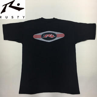 ラスティ(RUSTY)のRUSTY ラスティ Tシャツ 米国製 ブラック XLサイズ(Tシャツ/カットソー(半袖/袖なし))