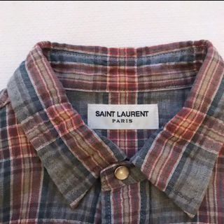 サンローラン(Saint Laurent)の格安出品‼️17ss サンローラン　シワ加工　チェックシャツ(シャツ)