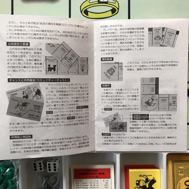 未使用 TOMY 年代物 モノポリー 昭和63年頃の商品 ヴィンテージ 説明書付 エンタメ/ホビーのテーブルゲーム/ホビー(人生ゲーム)の商品写真