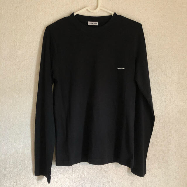 値下げ！BALENCIAGA バレンシアガ　黒　ロゴTシャツ　ロンT