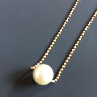 ジュエリーツツミ(JEWELRY TSUTSUMI)のK18 パールネックレス ボールチェーン(ネックレス)