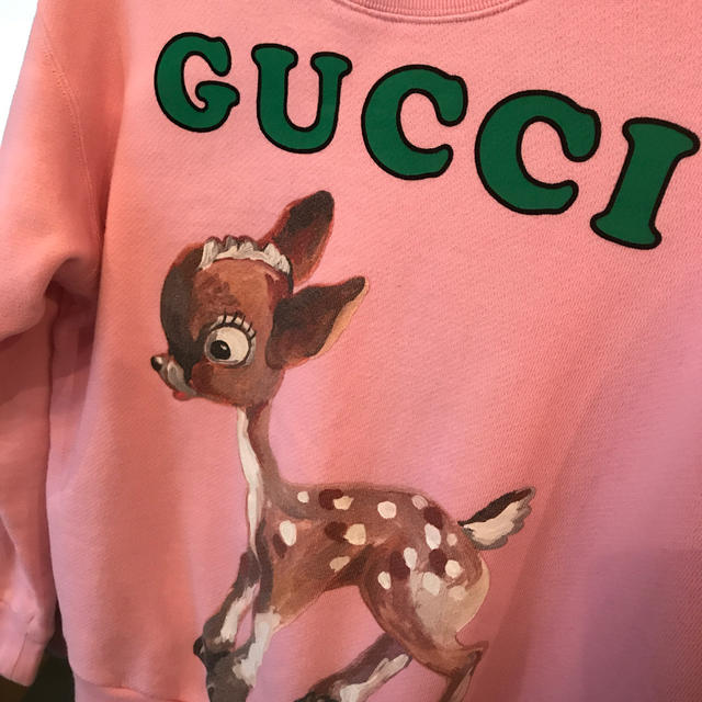 Gucci(グッチ)のGUCCI グッチ トレーナー バンビ ピンク レディースのトップス(トレーナー/スウェット)の商品写真