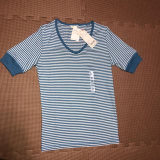 ユニクロ(UNIQLO)のユニクロWOMEN ボーダーUネックT（５分袖）(Tシャツ(半袖/袖なし))