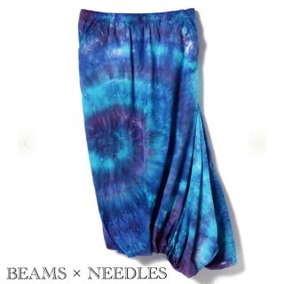 ビームス(BEAMS)のタイダイ柄★サルエル BEAMS × NEEDLES ブルー 宇宙✩.*˚ヨガ(サルエルパンツ)