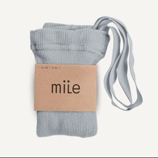 新品未使用　mile ブレース付きタイツ　ライトグレー　tights(靴下/タイツ)