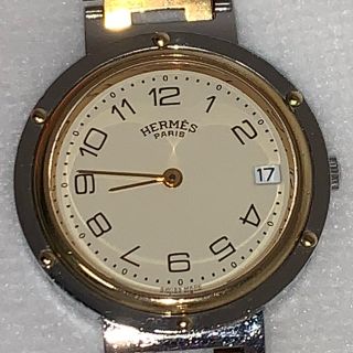 エルメス(Hermes)のエルメスHERMES・クリッパー腕時計✨ユニセックス✨クォーツ✨3.5(腕時計(アナログ))