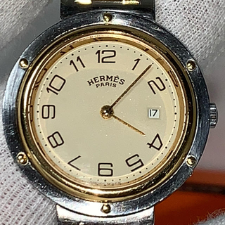 エルメス(Hermes)のエルメスHERMES・クリッパー腕時計✨ユニセックス✨クォーツ✨3.0(腕時計)