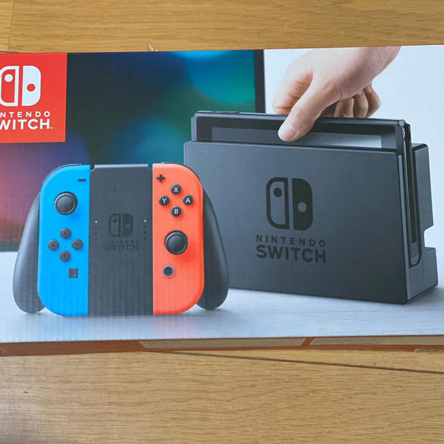 Nintendo Switch(ニンテンドースイッチ)のNintendo Switch Joy-Con (L) ネオンブルー/ (R)  エンタメ/ホビーのゲームソフト/ゲーム機本体(家庭用ゲーム機本体)の商品写真