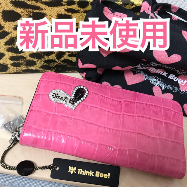 ピンク春色　長財布　Think Bee!