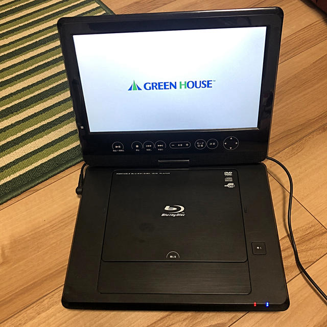 ポータブルBlu-rayディスクプレーヤーGH-PBD100  グリーンハウス スマホ/家電/カメラのテレビ/映像機器(ブルーレイプレイヤー)の商品写真