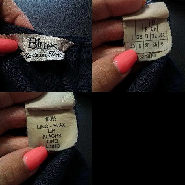 IBLUES(イブルース)の【人気】i BLUES イタリア製 麻100％ジャンパースカート サイズ36 レディースのワンピース(ひざ丈ワンピース)の商品写真