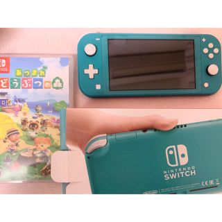 ニンテンドースイッチ(Nintendo Switch)のニンテンドースイッチライト＋どうぶつの森　中古美品(携帯用ゲーム機本体)