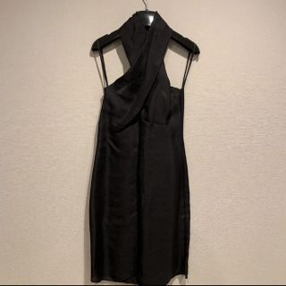 サンローラン(Saint Laurent)のサンローラン ホルターネックワンピース(ひざ丈ワンピース)