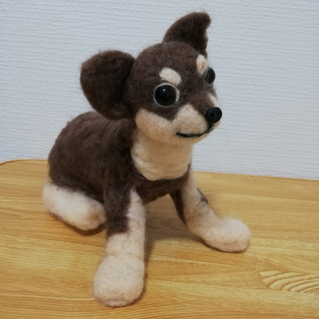 羊毛フェルト 犬 チワワ チョコタン スムース ハンドメイドの通販 By オレンジみかん S Shop ラクマ