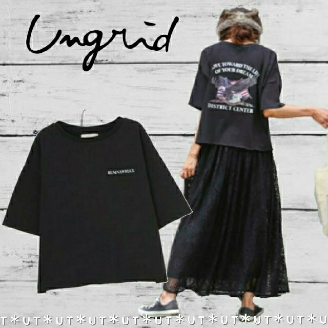 Ungrid(アングリッド)のungrid バックプリントイーグルTee レディースのトップス(Tシャツ(半袖/袖なし))の商品写真