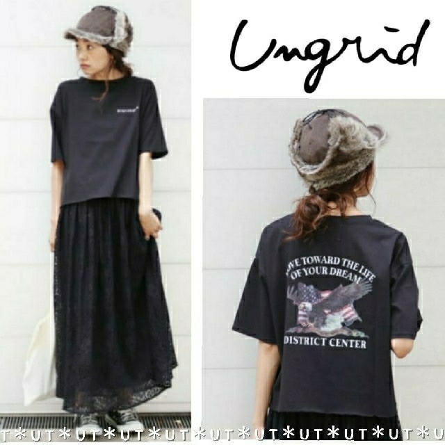 Ungrid(アングリッド)のungrid バックプリントイーグルTee レディースのトップス(Tシャツ(半袖/袖なし))の商品写真