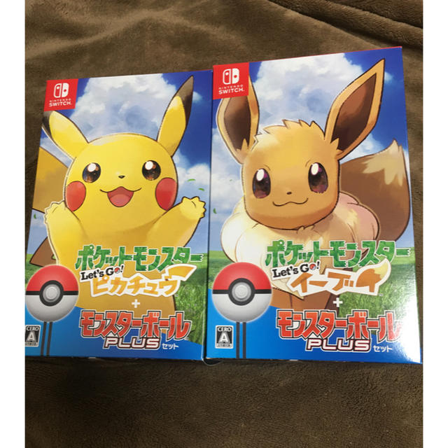 【新品、未開封】ポケモンLet’s Go！ピカチュウ・イーブイPlusセット家庭用ゲームソフト