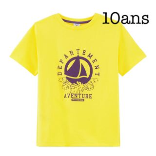 プチバトー(PETIT BATEAU)の新品未使用　プチバトー　10a プリント半袖Ｔシャツ_YE(Tシャツ/カットソー)