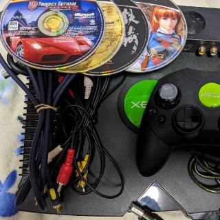 エックスボックス(Xbox)の初代XBOX EVOX導入 HDD250G交換済み エミュOK ソフト付き(家庭用ゲーム機本体)