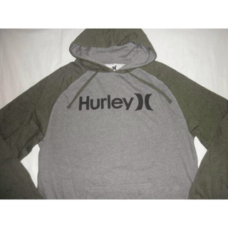 ハーレー(Hurley)のhurley裏起毛パーカーUS XL灰緑(パーカー)