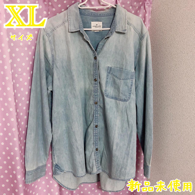 American Eagle(アメリカンイーグル)のデニムシャツ レディース XL レディースのトップス(シャツ/ブラウス(長袖/七分))の商品写真