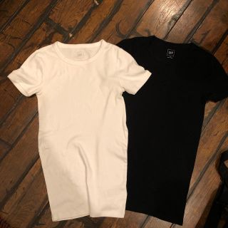 ギャップ(GAP)のGAP 半袖Tシャツ　レディース　白黒(Tシャツ(半袖/袖なし))