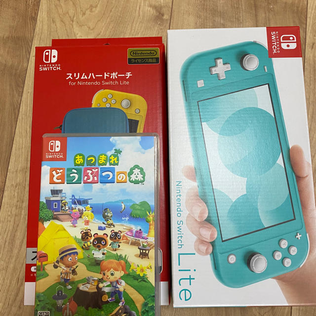 任天堂 Switch Lite ターコイズ＋あつまれどうぶつの森セット - 携帯用 ...