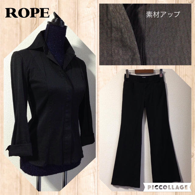 ROPE’(ロペ)のROPE' ストレッチ素材パンツスーツ レディースのフォーマル/ドレス(スーツ)の商品写真