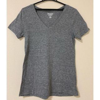 オールドネイビー(Old Navy)のOLD NAVY Vネック Tシャツ グレー S(Tシャツ/カットソー(半袖/袖なし))